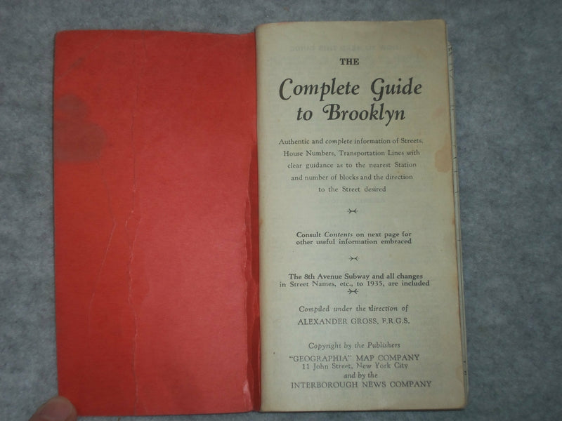 1931 COMPLETE GUIDE TO BROOKLYN - J 6322
