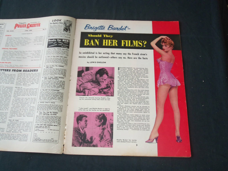 1958 JUNE THE NATIONAL POLICE GAZETTE MAGAZINE - JACKIE GLEASON - BARDOT- B 5686
