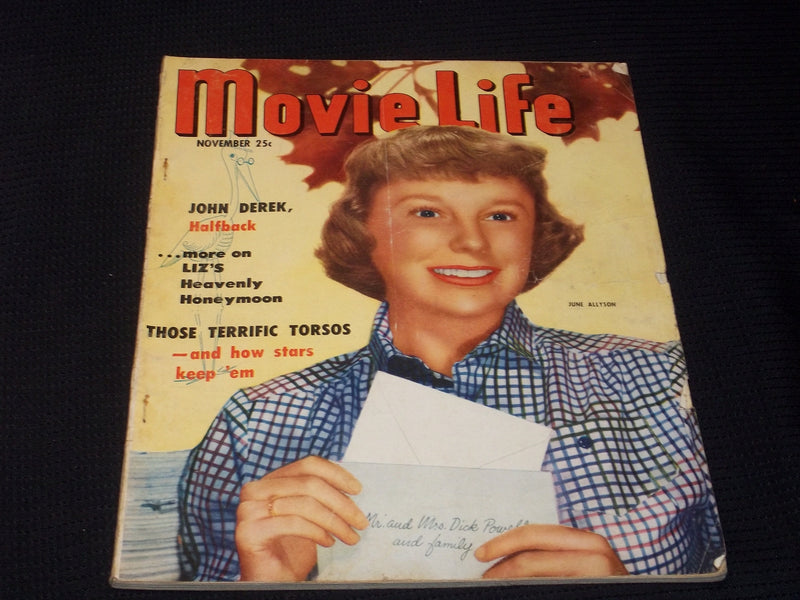 1950 NOVEMBER MOVIE LIFE MAGAZINE - JUNE ALLYSON FRONT COVER - E 4842