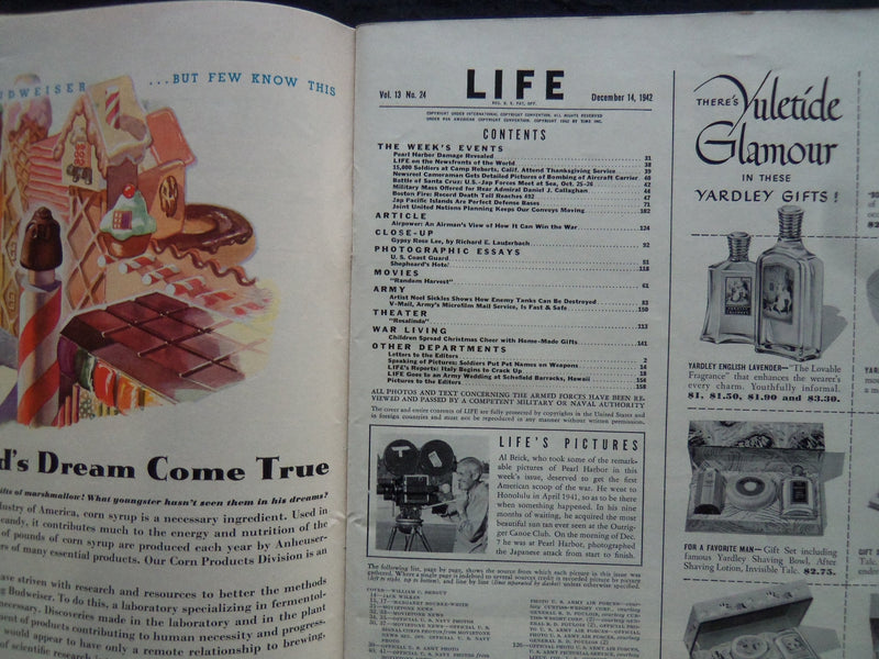 1942 DECEMBER 14 LIFE MAGAZINE - COAST GUARD SKIPPER - L 317