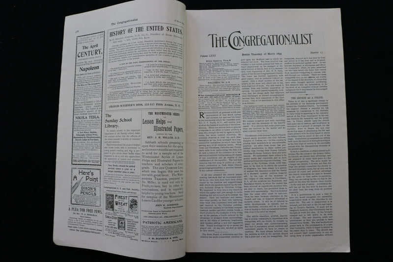 1895 MARCH 28 THE CONGREGATIONALIST MAGAZINE - SAMUEL FRANCIS SMITH - K 2332