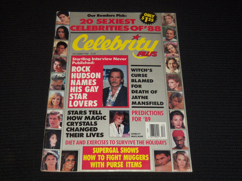 1988 DECEMBER CELEBRITY PLUS MAGAZINE - ROCK HUDSON COVER - E 12470