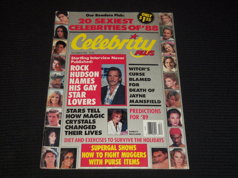 1988 DECEMBER CELEBRITY PLUS MAGAZINE - ROCK HUDSON COVER - E 12470