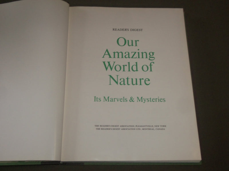 1969 OUR AMAZING WORLD OF NATURE ITS MARVELS & MYSTERIES HARDCOVER BOOK - I 1366
