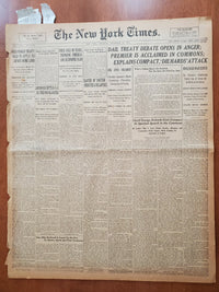 1921 DECEMBER 15 NEW YORK TIMES - DAIL TREATY DEBATE OPENS IN ANGER - NT 8056