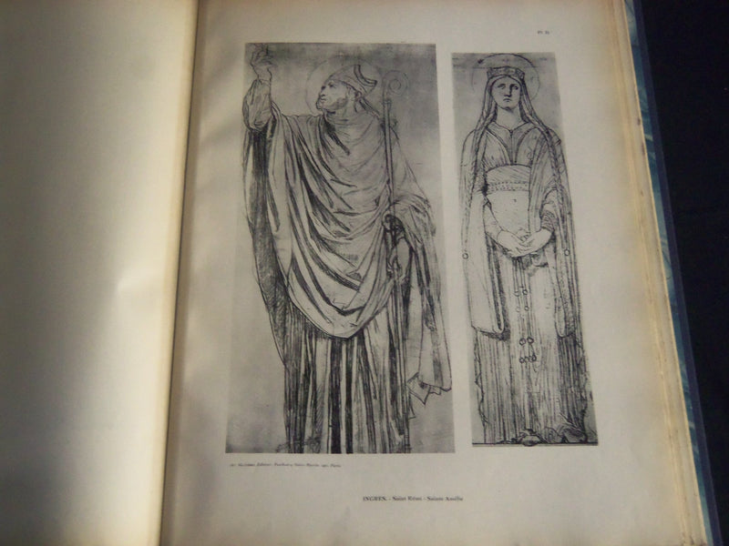 1870'S COLLECTION DE 120 DESSINS CROQUIS ET PEINTURES INGRES VOLUME 1 & 2- Z 166