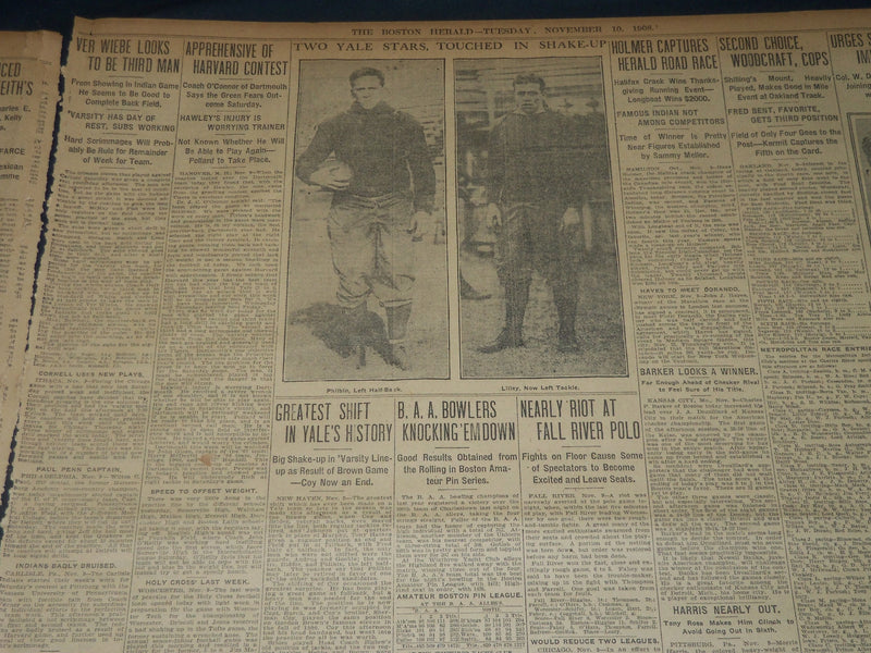 1908 NOVEMBER 10 THE BOSTON HERALD - ROCKEFELLER DEFENDS OIL COMPANY - BH 247