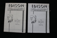 1935-1938 EDISON THEATRE MOVIE PROGRAMS - LOT OF 6 - K 1972