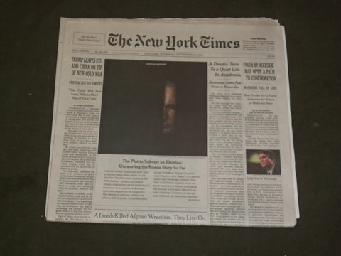 2018 SEPTEMBER 20 NEW YORK TIMES - THE PLOT TO SUBVERT AN ELECTION-RUSSIA STORY
