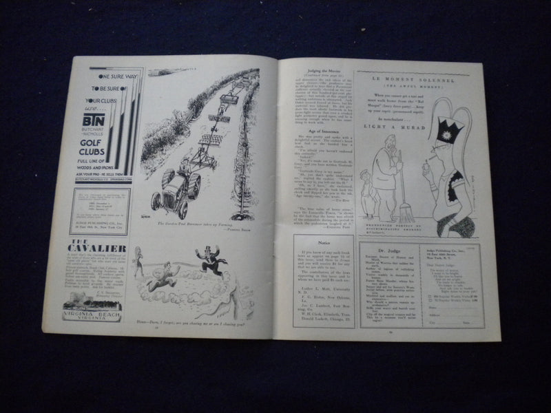 1930 JULY 12 JUDGE MAGAZINE - HIS BURNING PASSION - B 438I