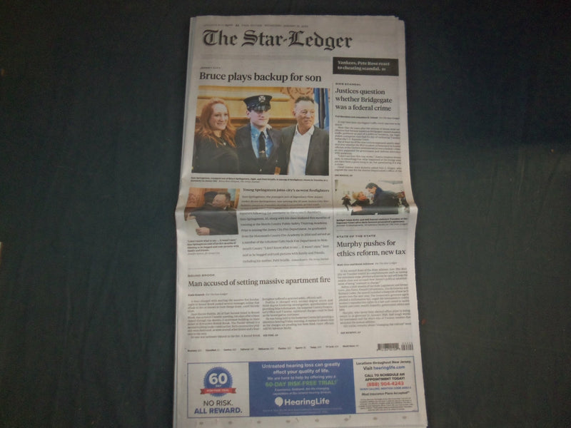 2020 JANUARY 15 THE STAR-LEDGER NEWSPAPER - BRUCE SPRINGSTEEN'S SON FIREFIGHTER