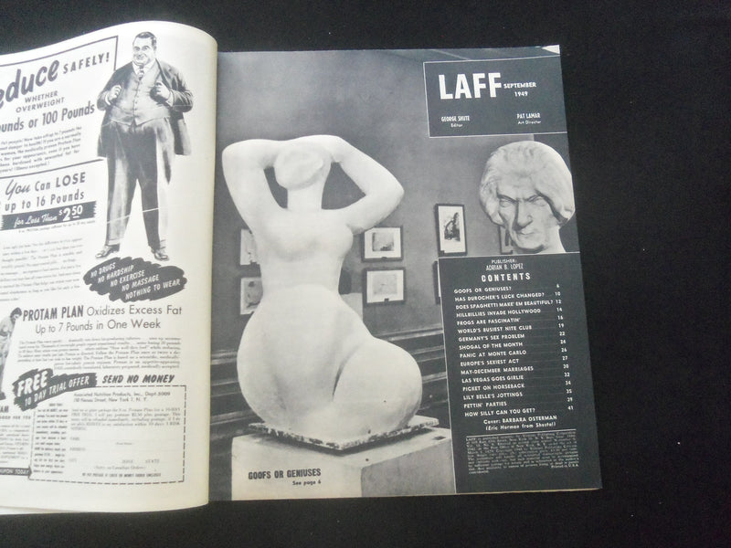 1949 SEPTEMBER LAFF MAGAZINE - BARBARA OSTERMAN COVER - J 7779