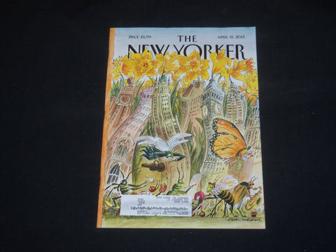 2013 APRIL 15 THE NEW YORKER MAGAZINE - ILLUSTRATED COVER - NY 2172