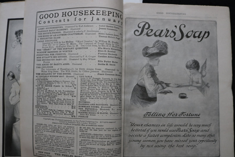 1905 JANUARY GOOD HOUSEKEEPING MAGAZINE - NICE ILLUSTRATED COVER - SP 4185A