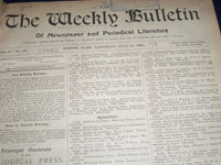 1892 JUL -DEC THE WEEKLY BULLETIN OF NEWSPAPER& PERIODICAL LITERATURE - KD 2378