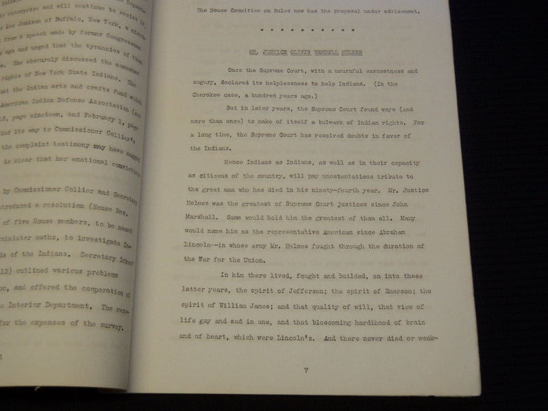 1935 INDIANS AT WORK A NEWS SHEET FOR THE INDIAN SERVICE BOOK - J 9278