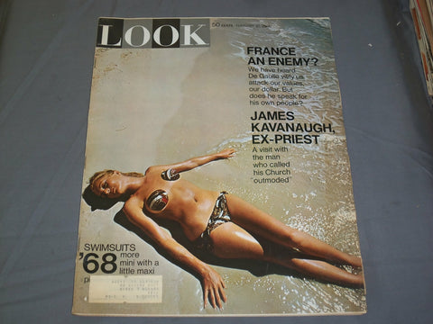 1968 FEBRUARY 20 LOOK MAGAZINE- SWIMSUITS 1968- JAMES KAVANAUGH EX-PRIEST- LK 29