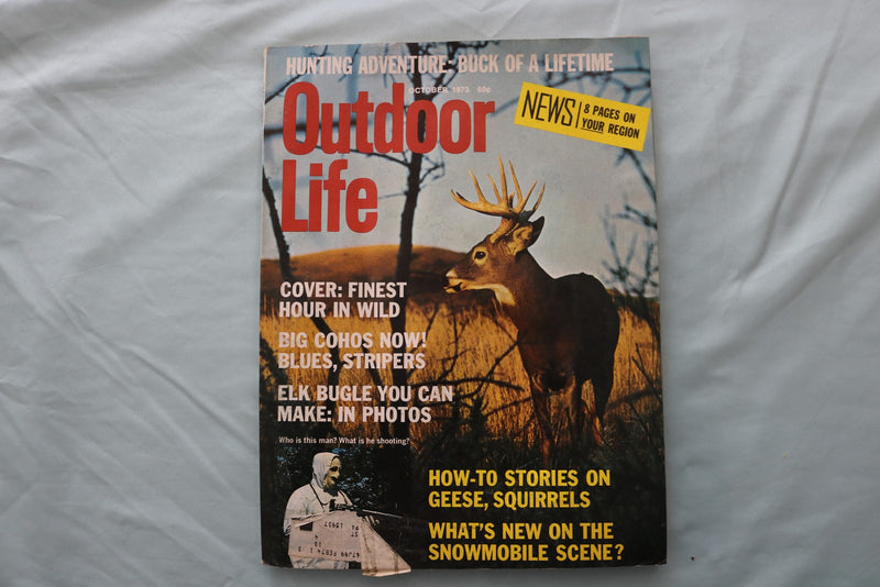 1973 OCTOBER OUTDOOR LIFE MAGAZINE - AN ILLUSTRATED DEER COVER - E 26688