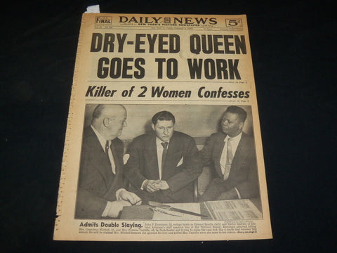 1952 FEBRUARY 8 NEW YORK DAILY NEWS - DRY-EYED QUEEN GOES TO WORK - NP 5403