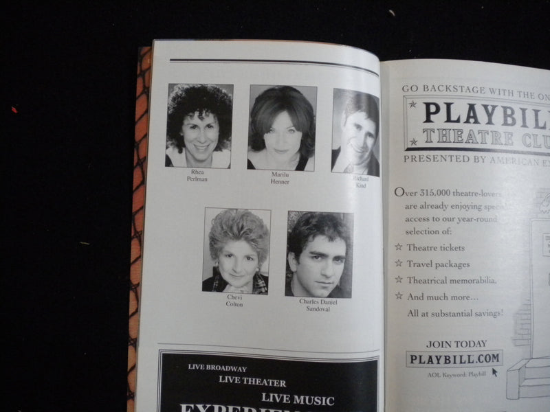 2002 THE TALE OF THE ALLERGIST'S WIFE PLAYBILL - MARILU HENNER SIGNED - J 8262