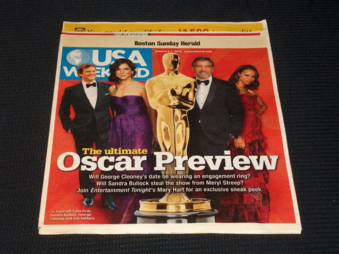 2010 MARCH 5 BOSTON SUNDAY HERALD USA MAGAZINE - CLOONEY BULLOCK - E 4897