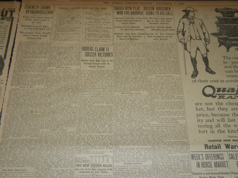 1908 NOVEMBER 9 THE BOSTON HERALD - SARDOU DRAMATIST OF FRANCE DEAD - BH 246