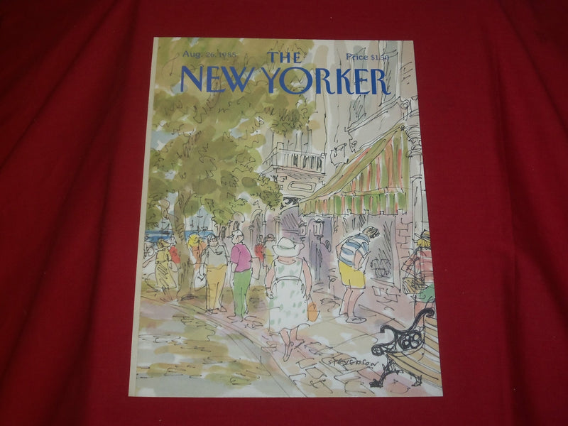 1985 AUGUST 26 NEW YORKER MAGAZINE FRONT COVER ONLY - GREAT ART FOR FRAMING
