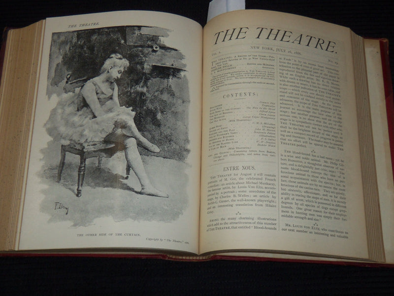 1886 MARCH-SEPTEMBER THE THEATRE ILLUSTRATED MAGAZINE BOUND VOLUME - KD 3806O