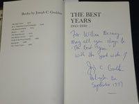 1976 THE BEST YEAR 1945-1950 HARDCOVER BOOK INSCRIBED BY JOSEPH GOULDEN - D 437