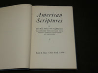 1946 AMERICNA SCRIPTURES BOOK BY CARL VAN DOREN AND CARL CARMER - KD 6087