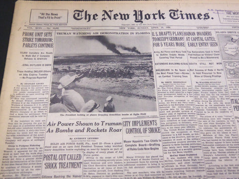 1950 APRIL 23 NEW YORK TIMES - AIR POWER SHOWN TO TRUMAN - NT 4563