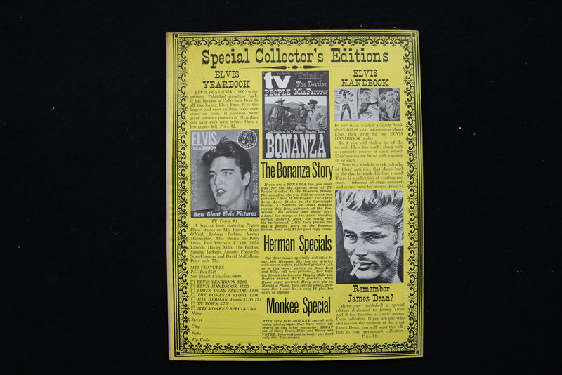 1967 OCTOBER MOVIE TEEN ILLUSTRATED MAGAZINE - THE MONKEES COVER - E 24245