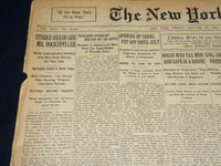 1915 JANUARY 29 NEW YORK TIMES - STRIKE HEADS SEE MR. ROCKEFELLER - NT 7827