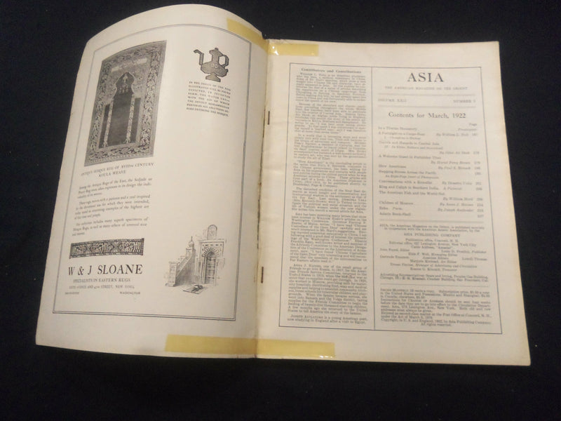 1922 MARCH ASIA MAGAZINE - SLOW AMERICANS - GREAT PHOTOS & STORIES - SP 1222U
