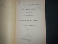 1861 BOWDOIN COLLEGE ALUMNI ASSOCIATE ADDRESS - J 4666