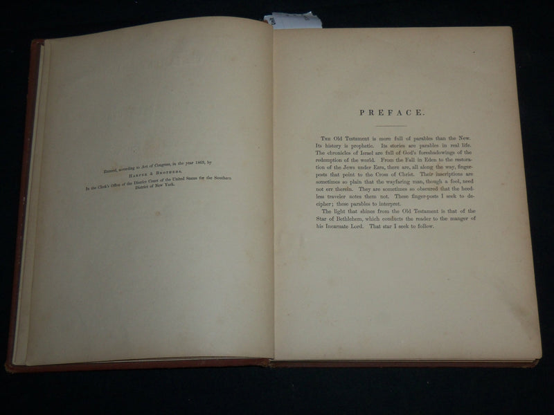 1870 OLD TESTAMENT SHADOWS HARDCOVER BOOK BY LYMAN ABBOTT - KD 6683