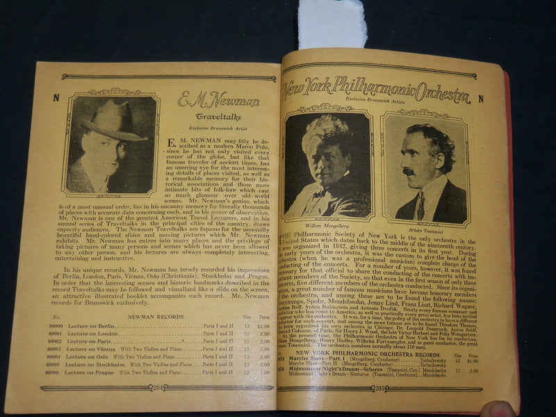 1927-1939 BRUNSWICK RECORDS CATALOGS LOT OF 5 - SOFTCOVER - KD 1046