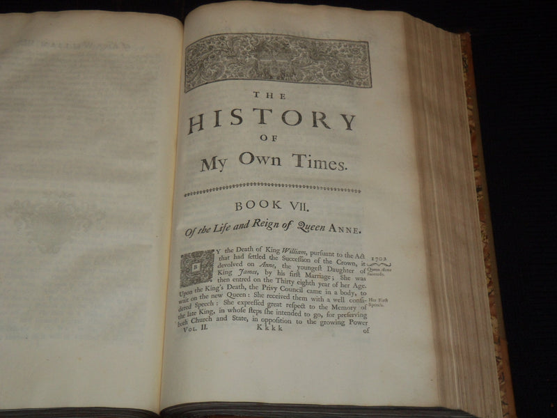 1724-1734 BISHOP BURNET'S HISTORY OF HIS OWN TIME VOLUME 1 & 2 - #12