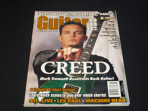 1999 NOVEMBER GUITAR ONE MAGAZINE - CREED FRONT COVER - E 283
