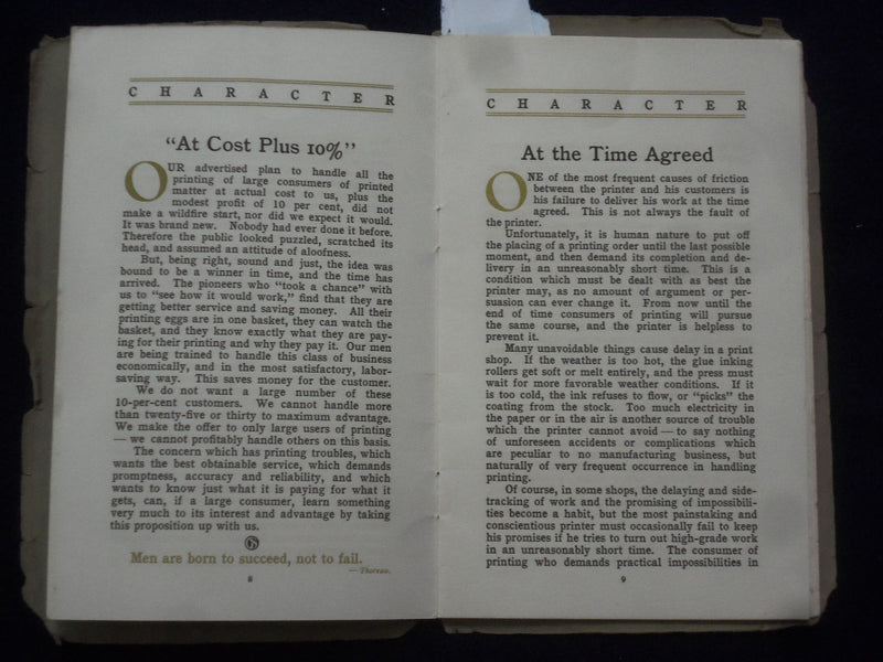 1909 AUGUST-SEPTEMBER CHARACTER ART-IN-INK SOFTCOVER BOOK - J 9649