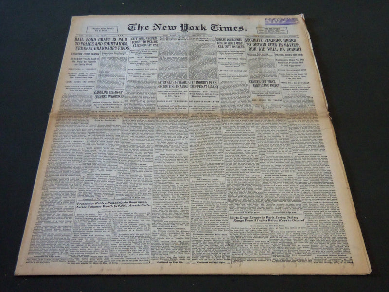 1930 JANUARY 25 NEW YORK TIMES - HATRY GETS 14 YEARS FOR BRITISH FRAUDS- NT 5666