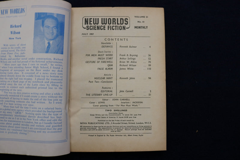 1957 JULY NEW WORLDS SOFTCOVER DIGEST MAGAZINE - VOLUME 21, NUMBER 61 - K 433