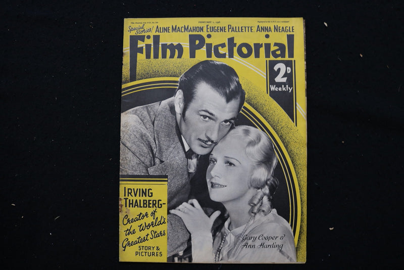 1936 FEB 1 FILM PICTORIAL MAGAZINE - GARY COOPER AND ANN HARDING COVER - E 25172