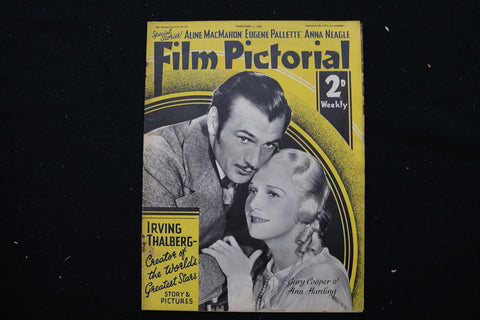 1936 FEB 1 FILM PICTORIAL MAGAZINE - GARY COOPER AND ANN HARDING COVER - E 25172