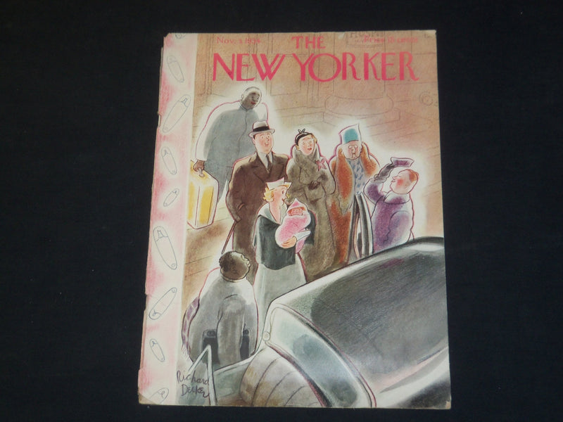 1934 NOVEMBER 3 THE NEW YORKER MAGAZINE - ILLUSTRATED COVER - NY 3