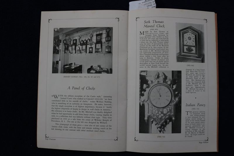 1937 PETER H. MITCHELL CLOCK COLLECTION CATALOGUE SOFTCOVER BOOK - K 777