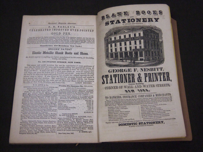 1847 HUNT'S MERCHANTS MAGAZINE AND COMMERCIAL REVIEW LOT OF 4 - WR 241O