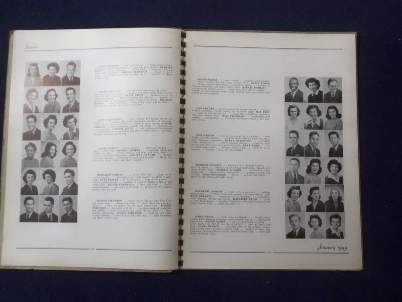 1943 THE PEABODY - PEABODY HIGH SCHOOL YEARBOOK - PITTSBURGH, PA - YB 3029