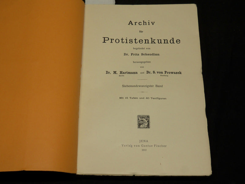 1909-1912 ARCHIV FUR PROTISTENKUNDE GERMAN VOLUME LOT OF 32 - GERMAN - WR 335C