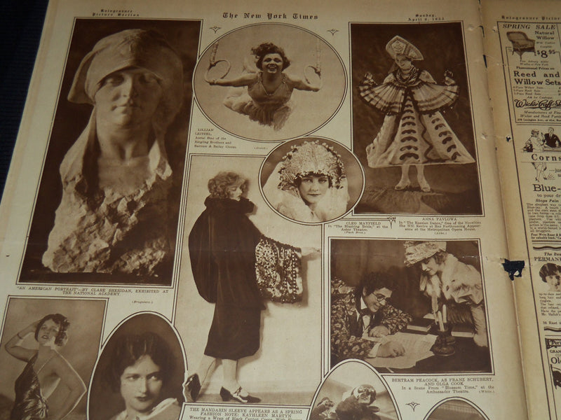 1922 MARCH 5 NEW YORK TIMES PICTURE SECTION - MACARTHUR - NICE PHOTOS - NT 9480